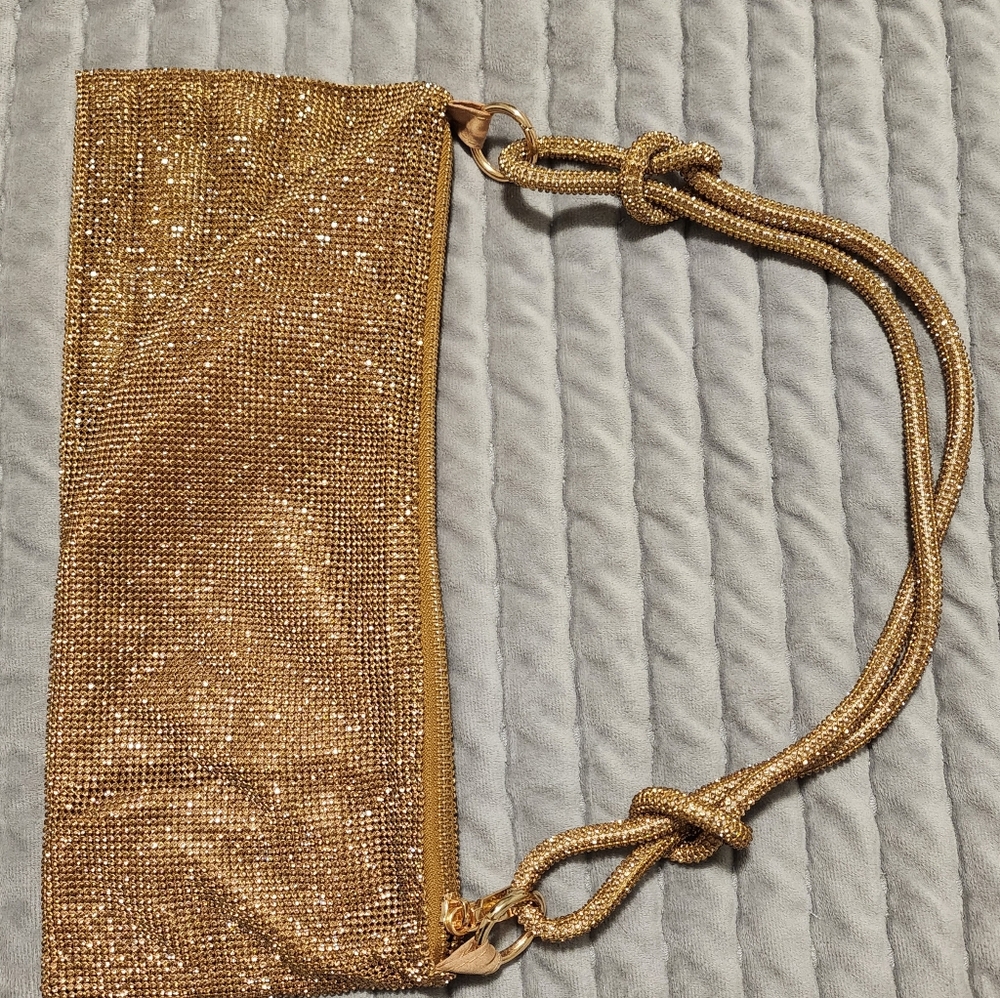 Gold Rhinestone Purse - Picture 8 of 10